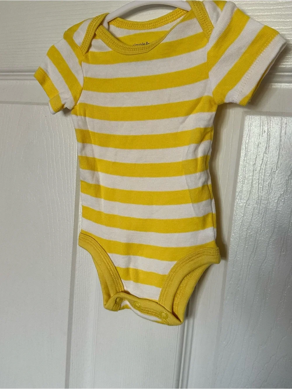 Carter’s Yellow & White Striped Baby One-Piece Bodysuit